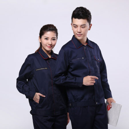 藏青拼大红物业公司工作服AC099-FC