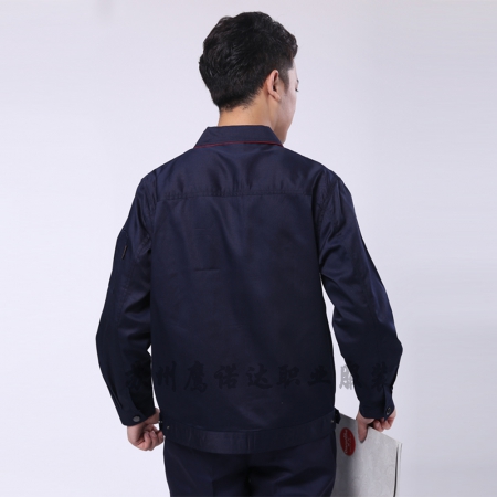 藏青拼大红印刷厂工作服AC099-YS